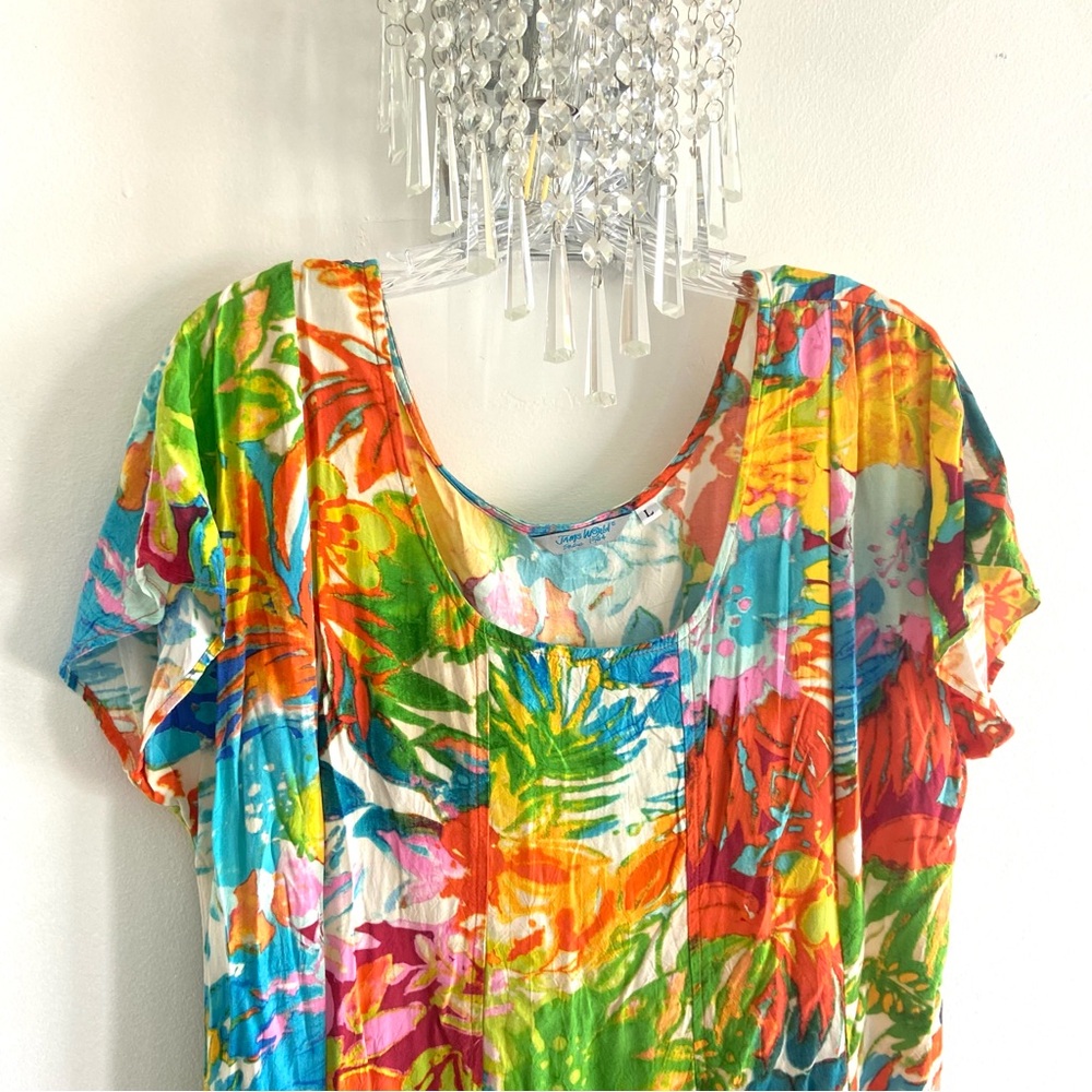 Jams World Multicolor Abstract Top - Picture 2 of 11